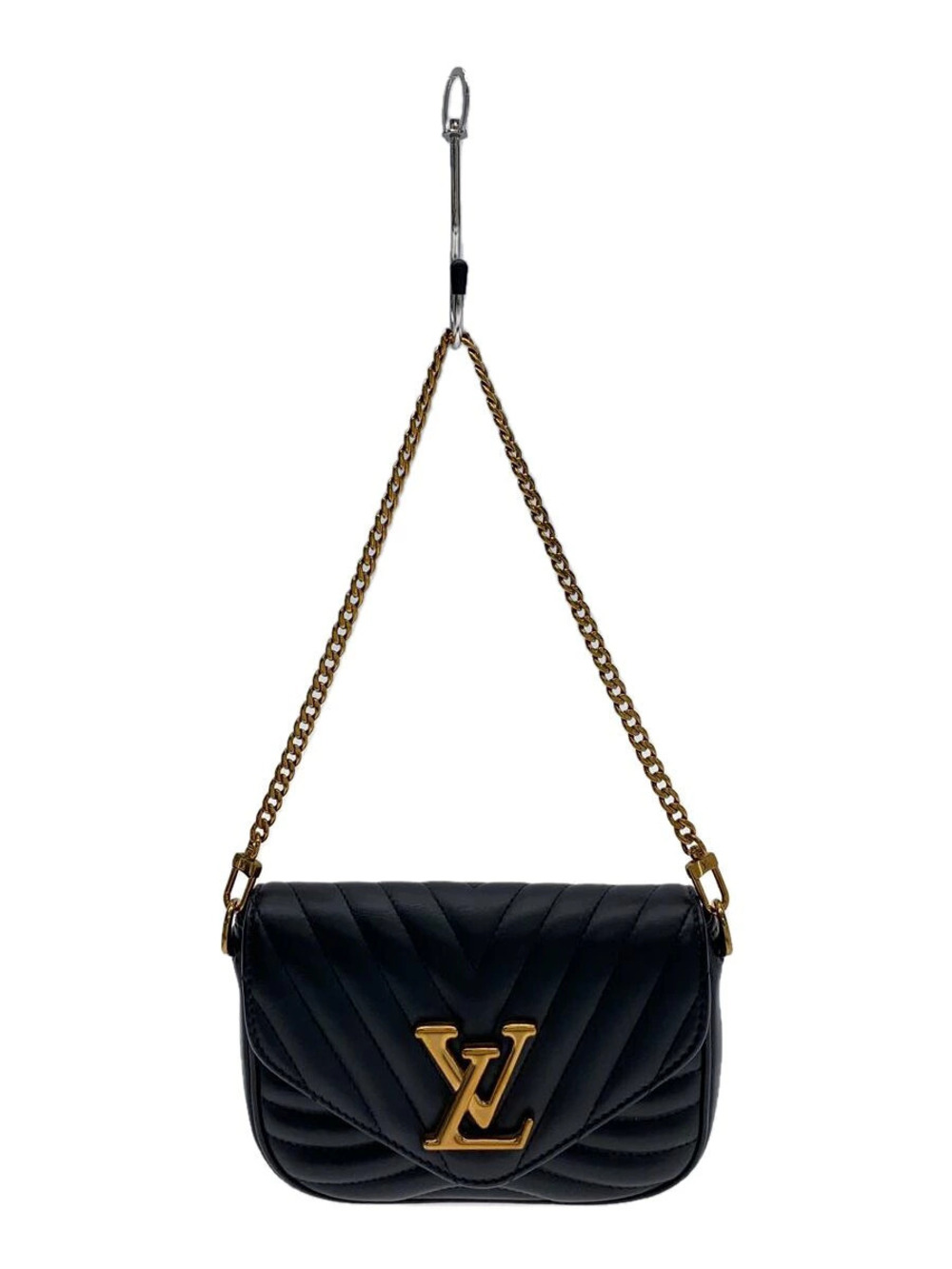 Louis Vuitton Multi Pochette Wave Shoulder Bag Leather Black